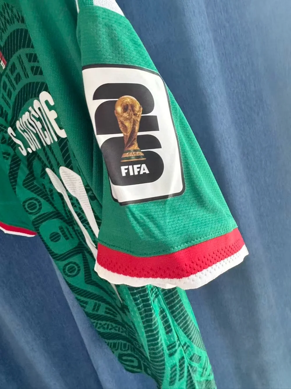 adidas Mexico Green Soccer Jersey with White and Red Trim